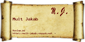 Mult Jakab névjegykártya